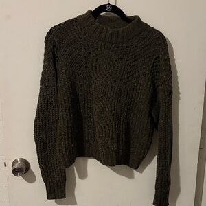 American Eagle Outfitters Dark Olive Turtleneck Sweater